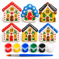 DIY Gypsum House Painting Kit for Kids, Miniature Home