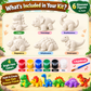 DIY Dinosaur Painting Kit for Kids with 6 White Dinosaur Models, 12 Color Paint Pots & Paint Brush | Creative Art & Craft Activity Set for Kids