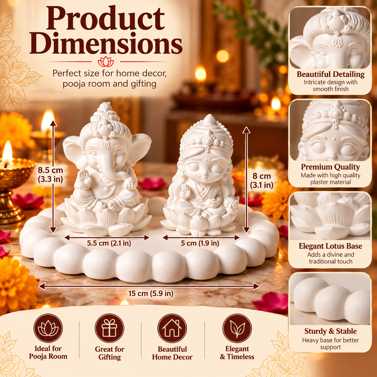 Diy Diwali kit Ganesha Laxmi with Bubble  Tray