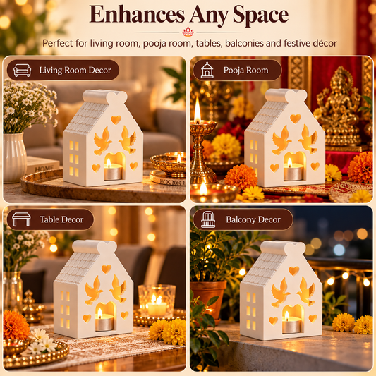 Peace Dove Hollow House for Diwali Diya
