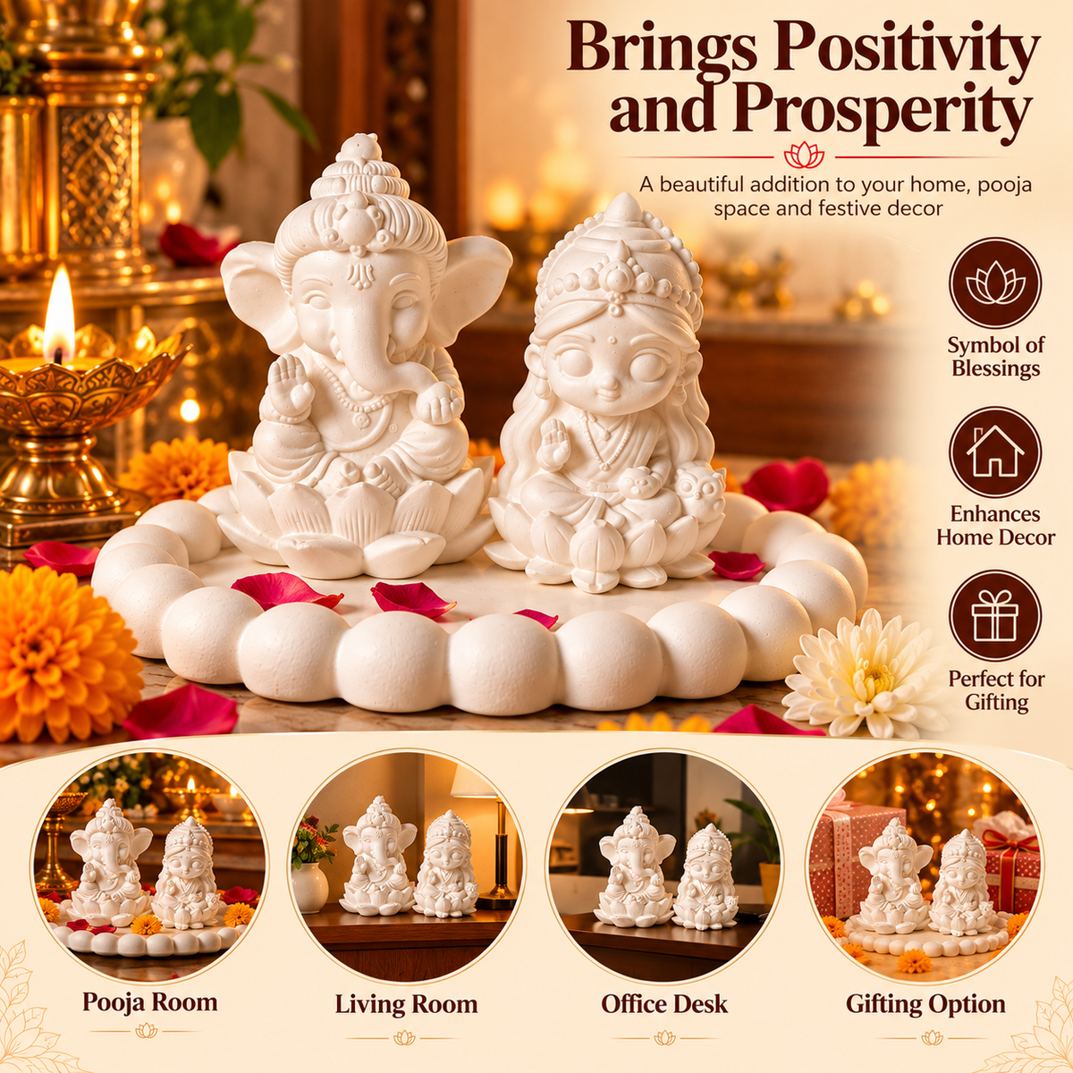 Diy Diwali kit Ganesha Laxmi with Bubble  Tray