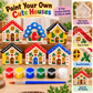 DIY Gypsum House Painting Kit for Kids, Miniature Home