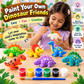 DIY Dinosaur Painting Kit for Kids with 6 White Dinosaur Models, 12 Color Paint Pots & Paint Brush | Creative Art & Craft Activity Set for Kids