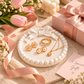 Decorative Concrete Trinket Tray with Bow Design, Round Jewellery Dish for Rings, Earrings, Necklaces, Keys & Small Accessories, Elegant Vanity Organizer for Bedroom and Dressing Table